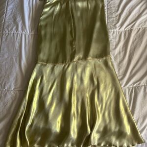 Satin Gold Maxi Skirt